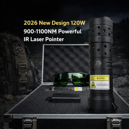 🔥2026 New Design 120W 900-1100NM Powerful IR Laser Pointer